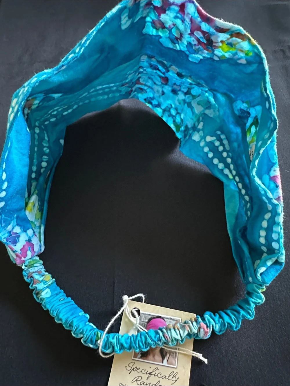 Headband NWT cotton batik style size L. Elastic back & wide band for options